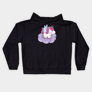 Retro Vintage Grunge Valentine's Day Unicorn Kids Hoodie